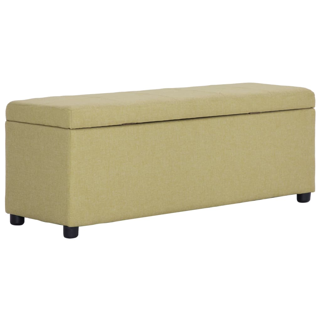Lavice S Úložným Prostorem 116 Cm Zelená Polyester
