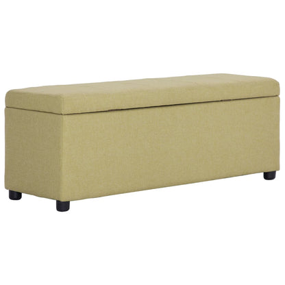 Lavice S Úložným Prostorem 116 Cm Zelená Polyester