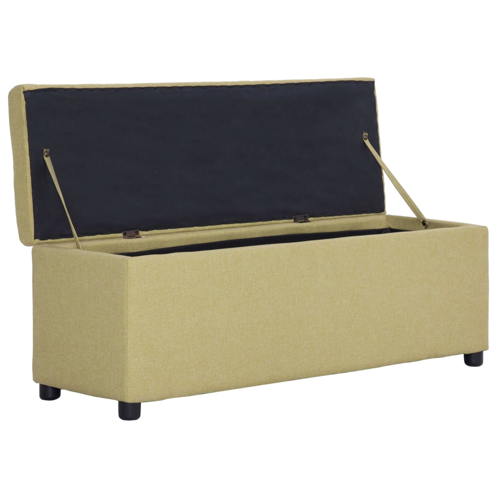 Lavice S Úložným Prostorem 116 Cm Zelená Polyester