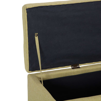 Lavice S Úložným Prostorem 116 Cm Zelená Polyester
