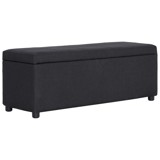 Lavice S Úložným Prostorem 116 Cm Černá Polyester