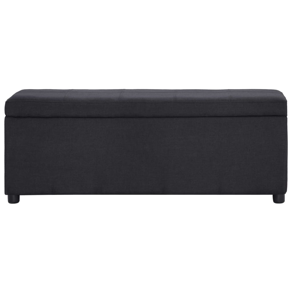 Lavice S Úložným Prostorem 116 Cm Černá Polyester