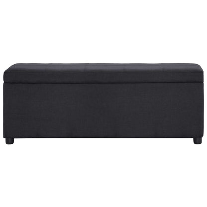 Lavice S Úložným Prostorem 116 Cm Černá Polyester