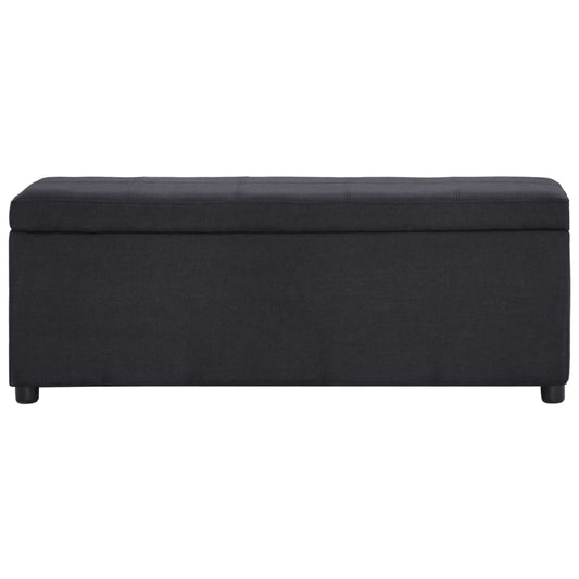 Lavice S Úložným Prostorem 116 Cm Černá Polyester