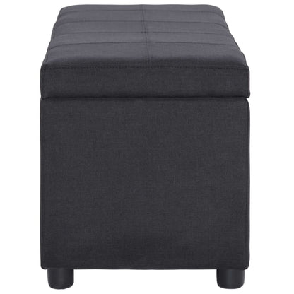 Lavice S Úložným Prostorem 116 Cm Černá Polyester