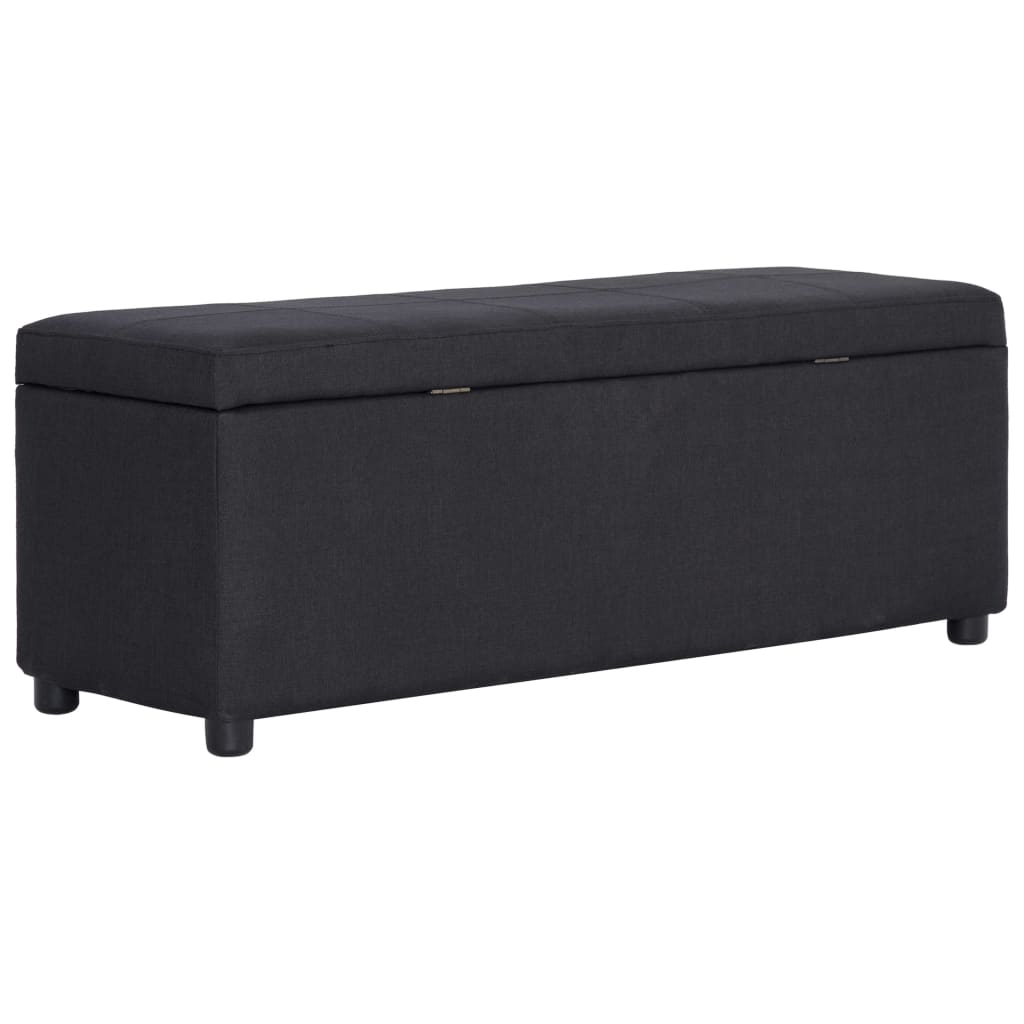 Lavice S Úložným Prostorem 116 Cm Černá Polyester