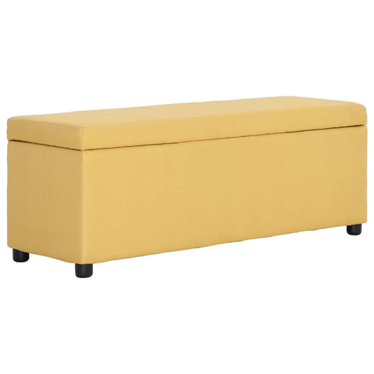 Lavice S Úložným Prostorem 116 Cm Žlutá Polyester