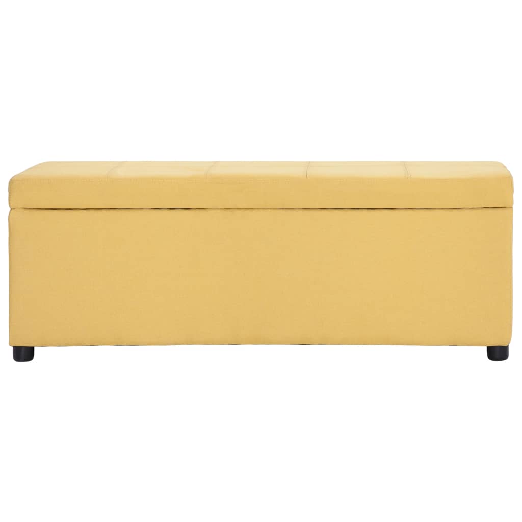Lavice S Úložným Prostorem 116 Cm Žlutá Polyester