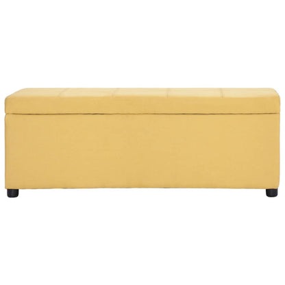 Lavice S Úložným Prostorem 116 Cm Žlutá Polyester