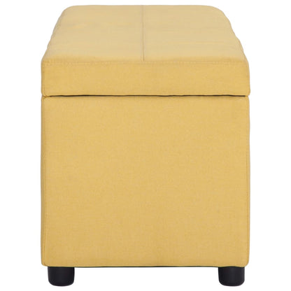 Lavice S Úložným Prostorem 116 Cm Žlutá Polyester