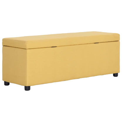 Lavice S Úložným Prostorem 116 Cm Žlutá Polyester