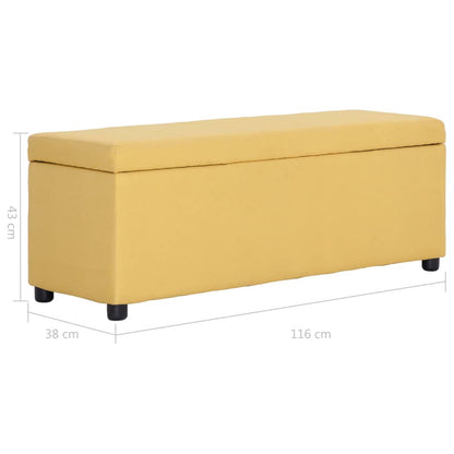 Lavice S Úložným Prostorem 116 Cm Žlutá Polyester