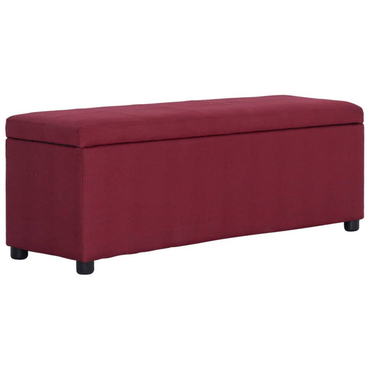 Lavice S Úložným Prostorem 116 Cm Vínová Polyester