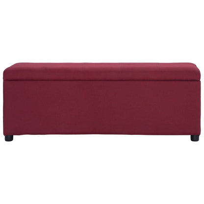 Lavice S Úložným Prostorem 116 Cm Vínová Polyester