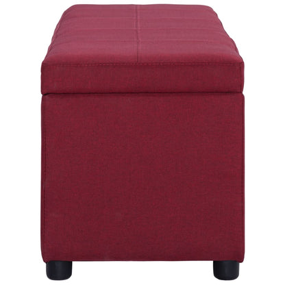 Lavice S Úložným Prostorem 116 Cm Vínová Polyester