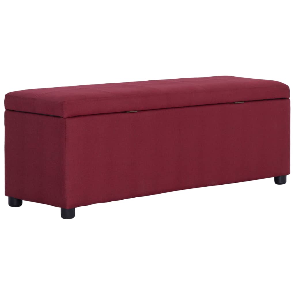 Lavice S Úložným Prostorem 116 Cm Vínová Polyester