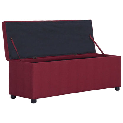 Lavice S Úložným Prostorem 116 Cm Vínová Polyester