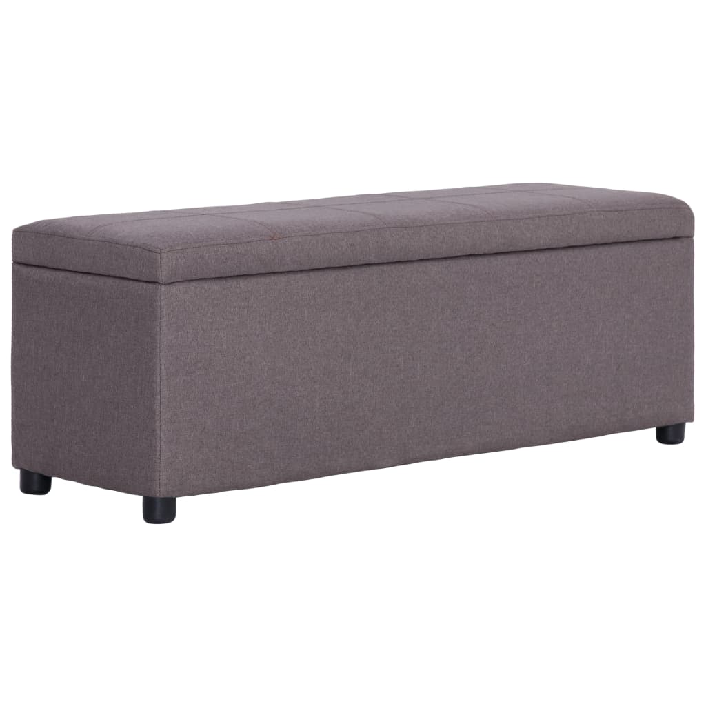 Lavice S Úložným Prostorem 116 Cm Taupe Polyester