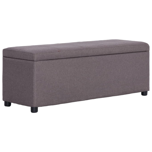 Lavice S Úložným Prostorem 116 Cm Taupe Polyester