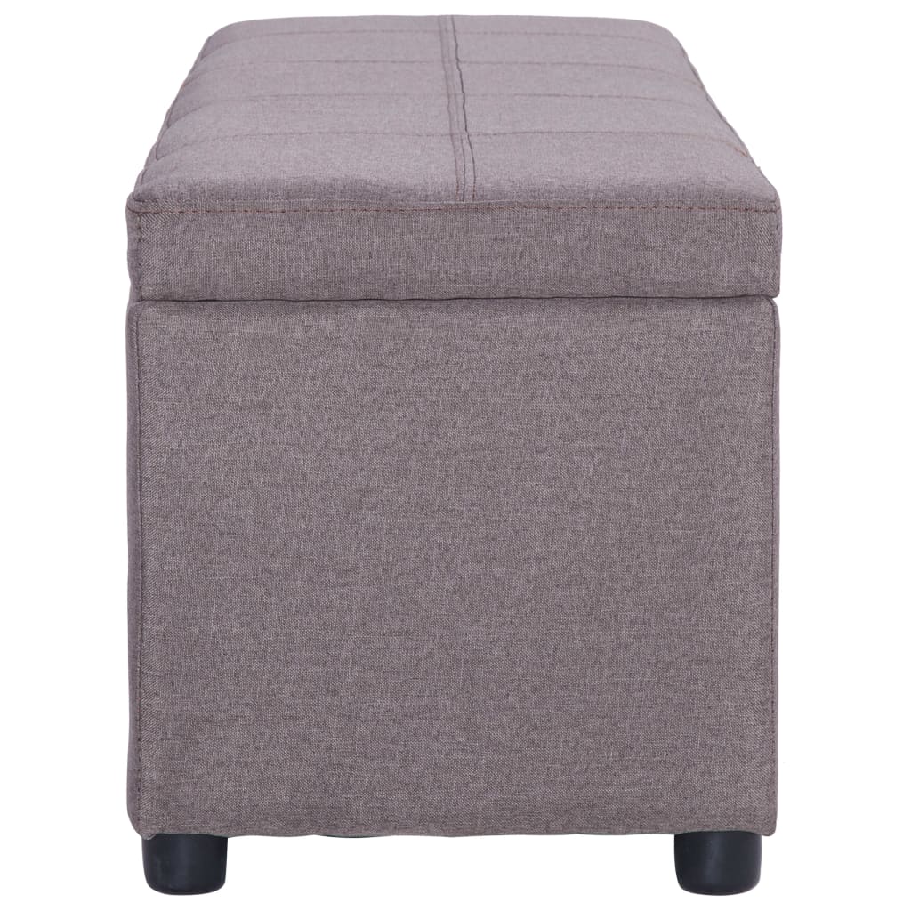 Lavice S Úložným Prostorem 116 Cm Taupe Polyester