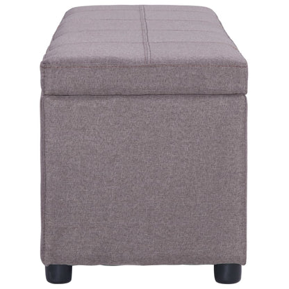 Lavice S Úložným Prostorem 116 Cm Taupe Polyester
