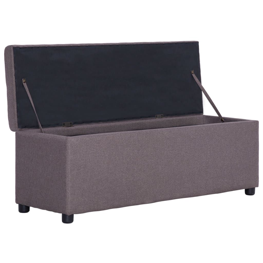 Lavice S Úložným Prostorem 116 Cm Taupe Polyester