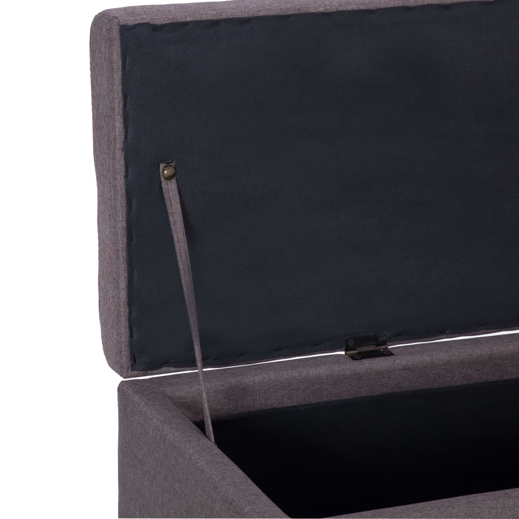 Lavice S Úložným Prostorem 116 Cm Taupe Polyester