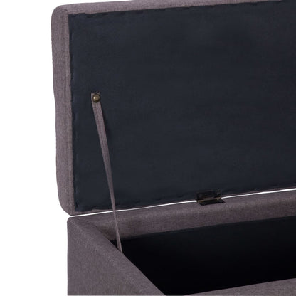 Lavice S Úložným Prostorem 116 Cm Taupe Polyester