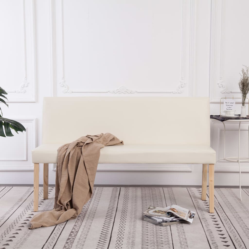 Lavice 139,5 Cm Šedá Umělá Kůže