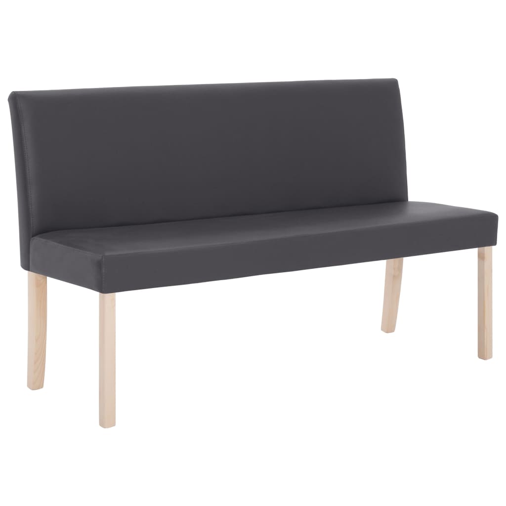 Lavice 139,5 Cm Šedá Umělá Kůže