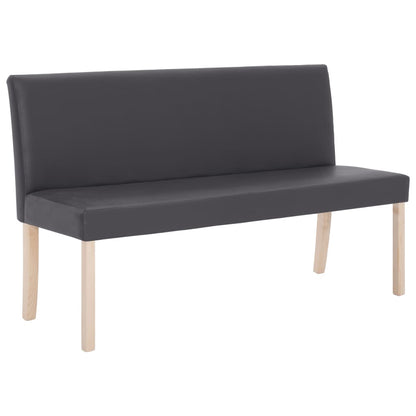 Lavice 139,5 Cm Šedá Umělá Kůže