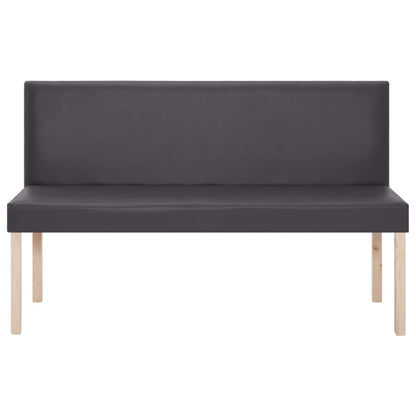 Lavice 139,5 Cm Šedá Umělá Kůže