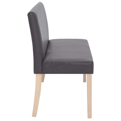 Lavice 139,5 Cm Šedá Umělá Kůže