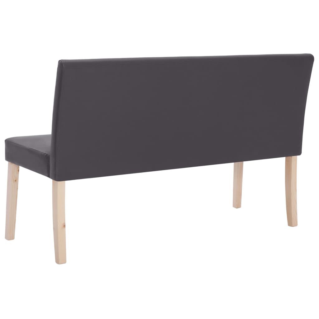 Lavice 139,5 Cm Šedá Umělá Kůže