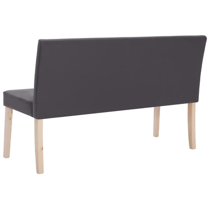 Lavice 139,5 Cm Šedá Umělá Kůže