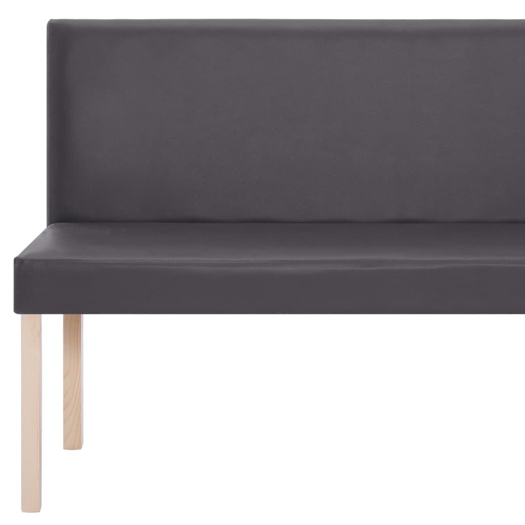 Lavice 139,5 Cm Šedá Umělá Kůže