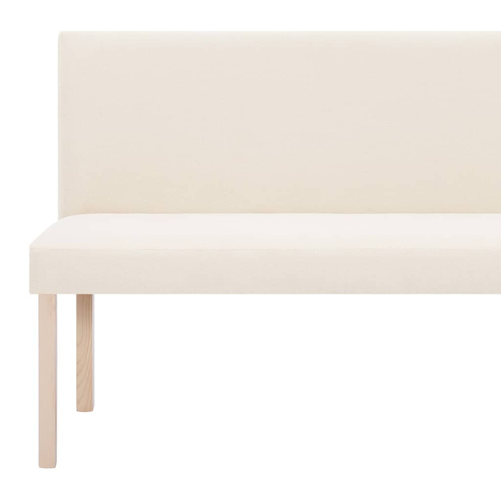 Lavice 139,5 Cm Krémová Polyester