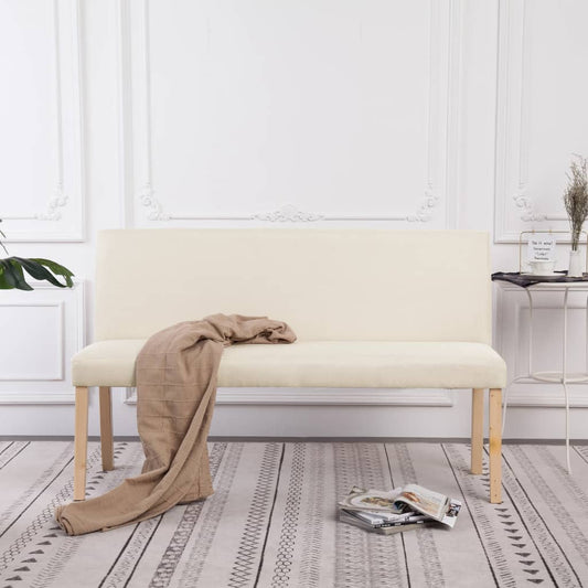 Lavice 139,5 Cm Krémová Polyester
