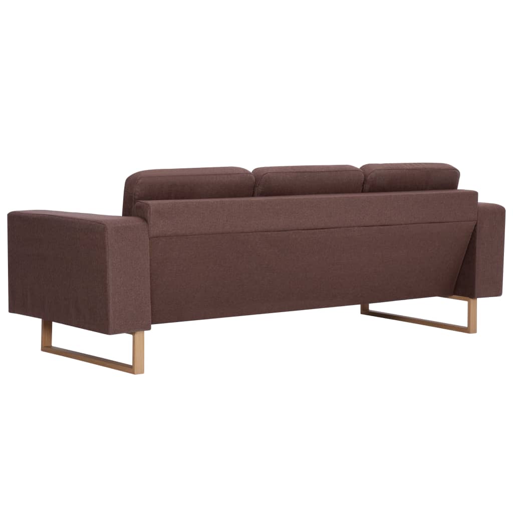 3Místná Pohovka Textilní Čalounění Hnědá