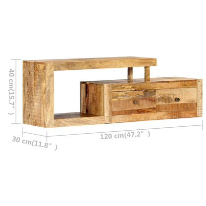 Tv Stolek 120 X 30 X 40 Cm Masivní Mangovníkové Dřevo