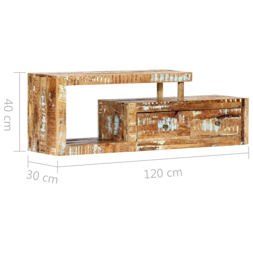 Tv Stolek 120 X 30 X 40 Cm Masivní Recyklované Dřevo