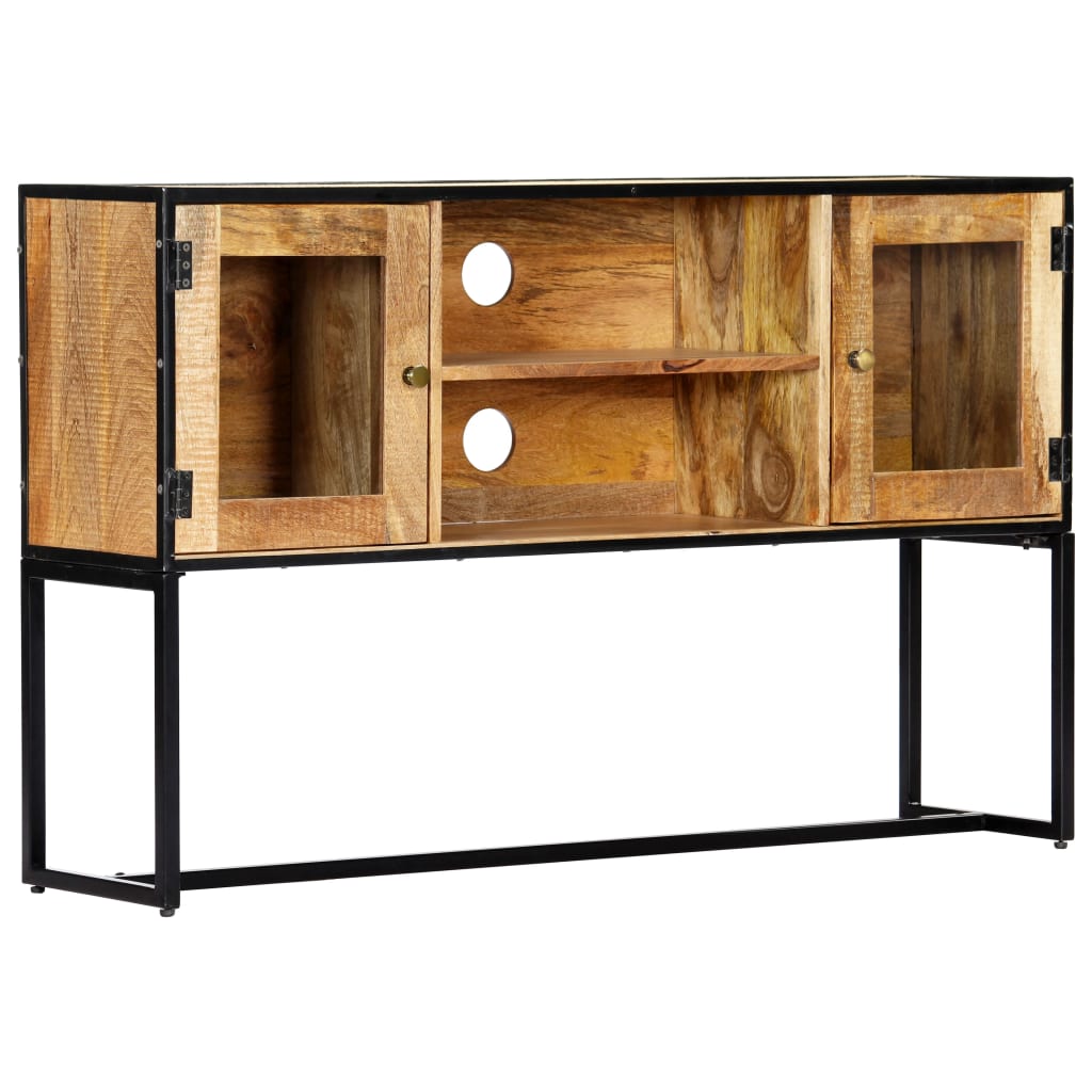 Tv Stolek 120 X 30 X 75 Cm Masivní Recyklované Dřevo Krémová