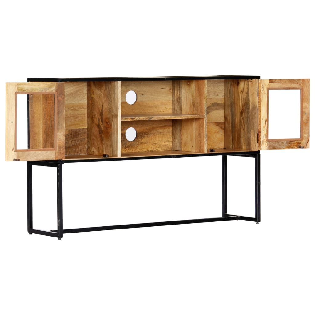 Tv Stolek 120 X 30 X 75 Cm Masivní Recyklované Dřevo Krémová