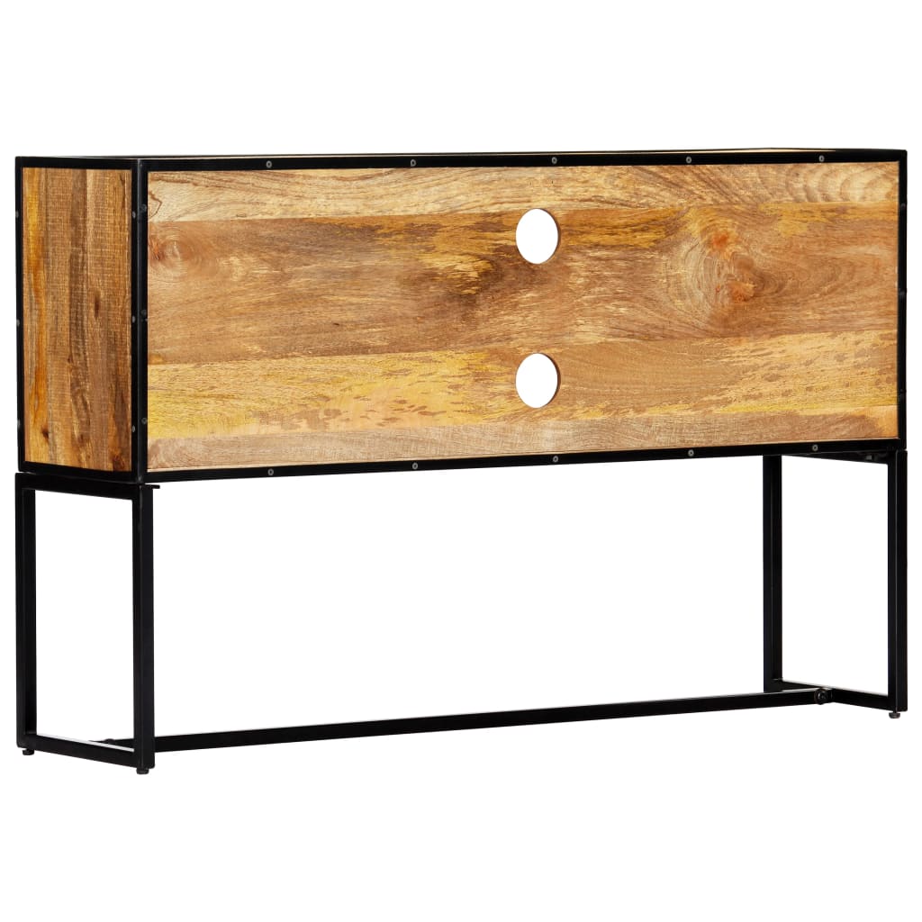 Tv Stolek 120 X 30 X 75 Cm Masivní Recyklované Dřevo Krémová