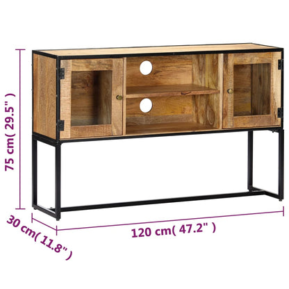 Tv Stolek 120 X 30 X 75 Cm Masivní Recyklované Dřevo Krémová