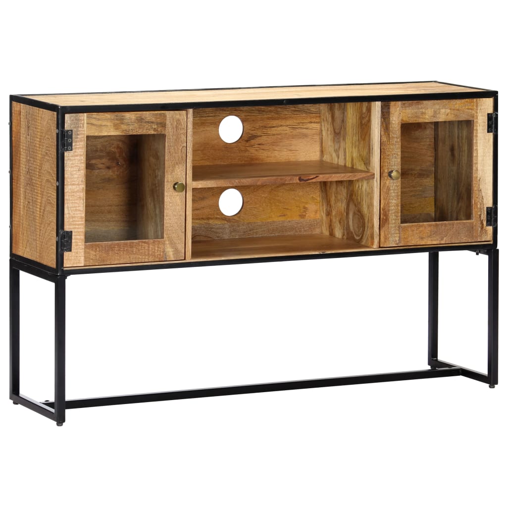 Tv Stolek 120 X 30 X 75 Cm Masivní Recyklované Dřevo Krémová