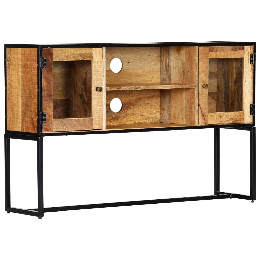 Tv Stolek 120 X 30 X 75 Cm Masivní Recyklované Dřevo Krémová