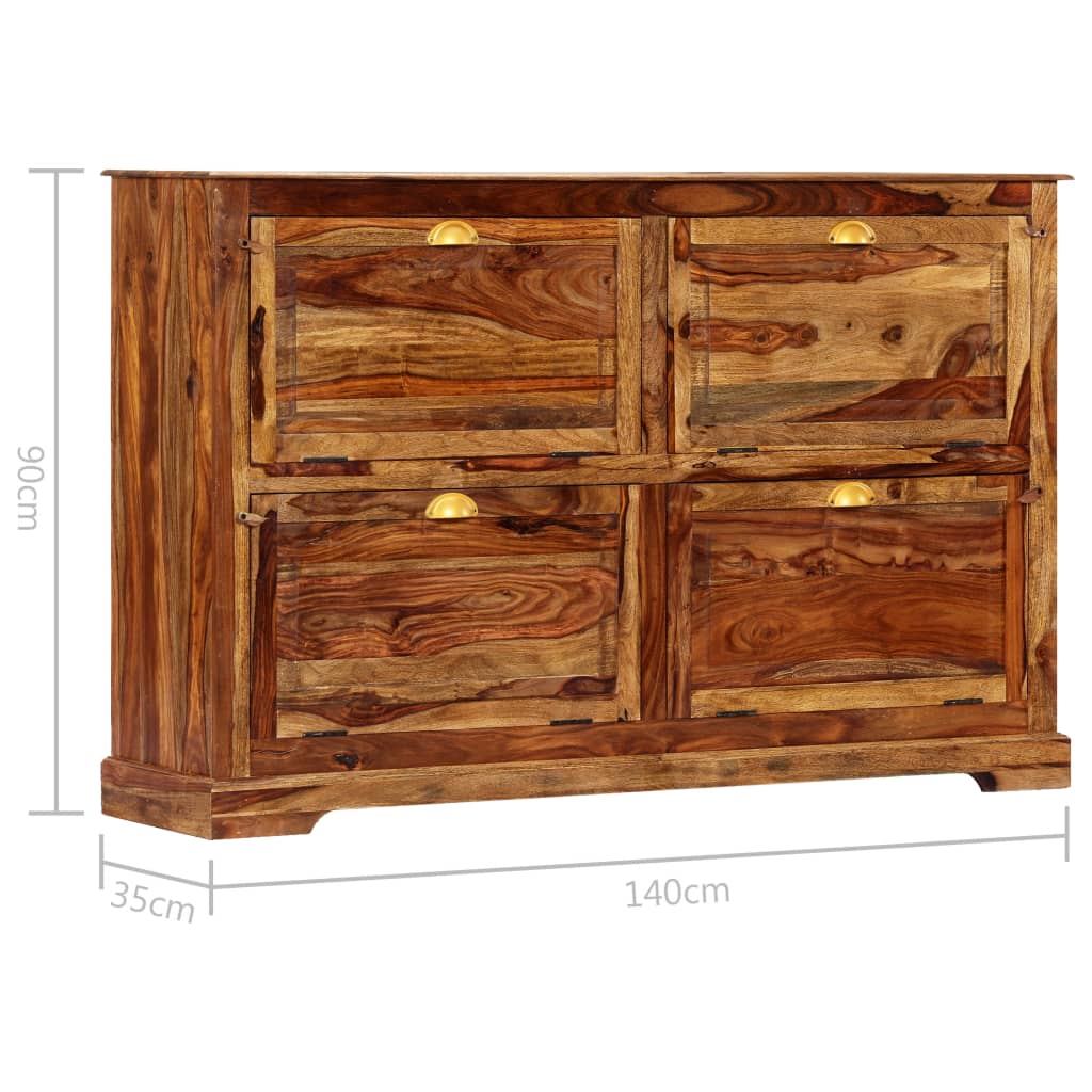 Botník 140 X 35 X 90 Cm Masivní Akáciové Dřevo