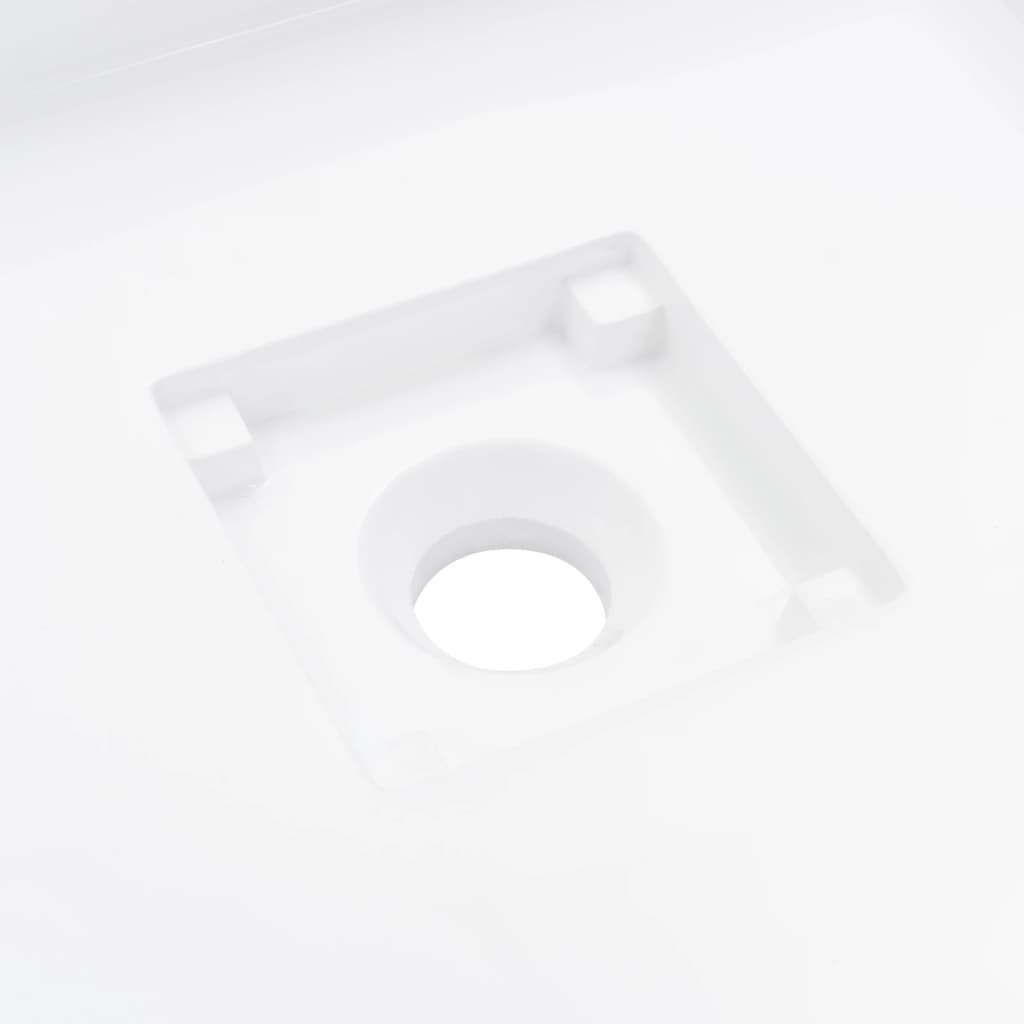 Umyvadlo 50 X 50 X 12,3 Cm Minerální/Mramorový Kompozit Bílé