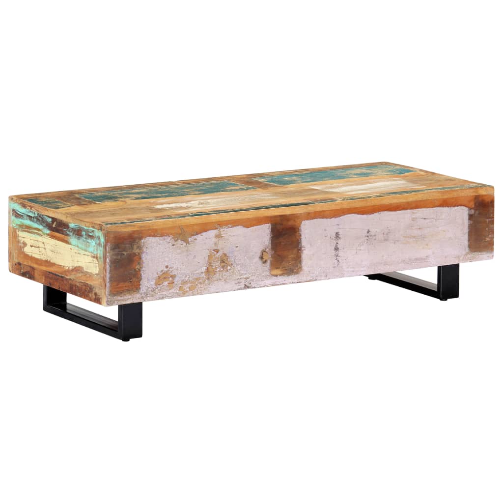 Konferenční Stolek 120X50X30Cm Masivní Recyklované Dřevo A Ocel